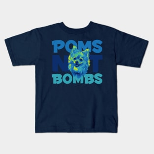 Poms Not Bombs Kids T-Shirt